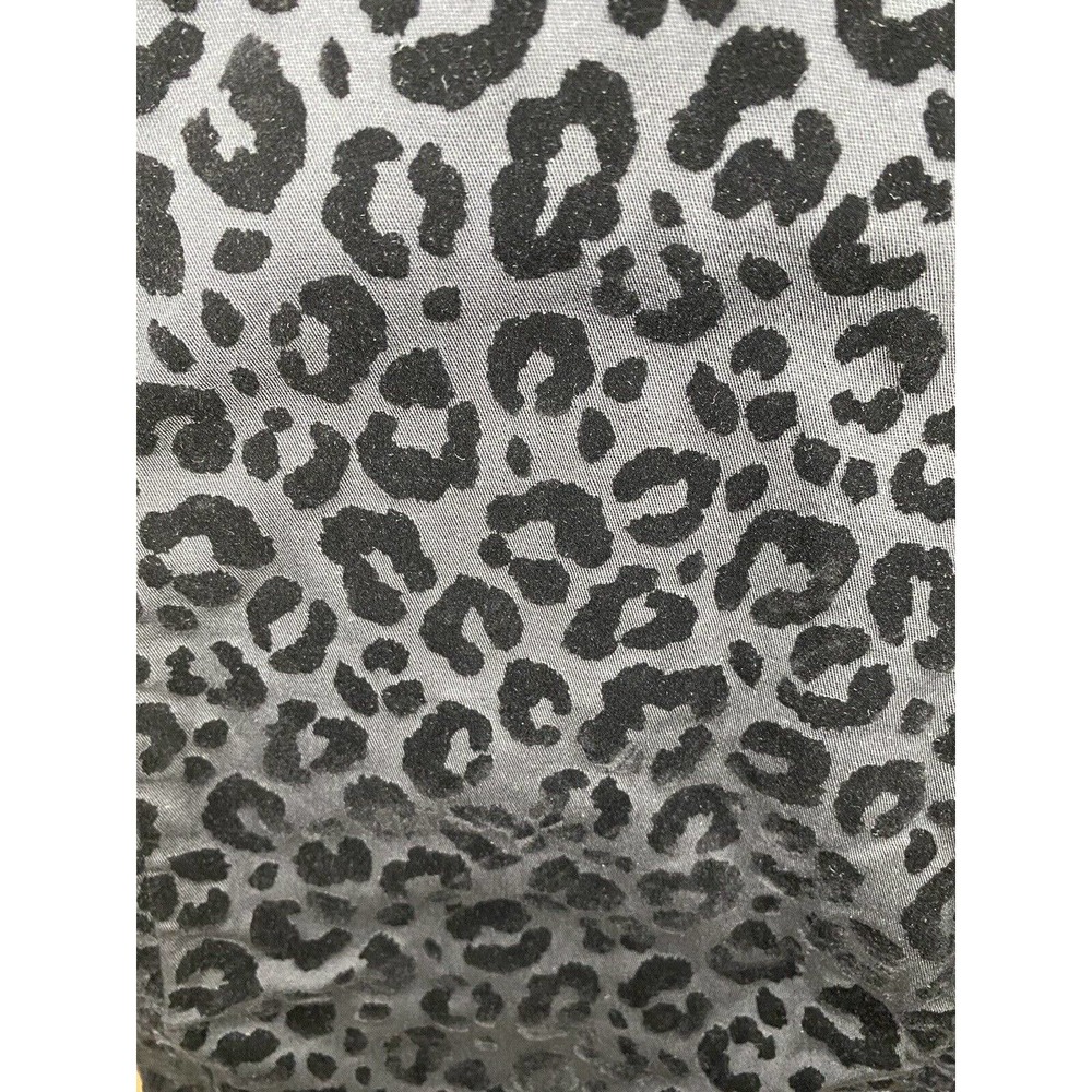 Madewell Jeans Womens 27 Black 9” Midrise Skinny Flocked Leopard Denim Animal - Picture 8 of 14